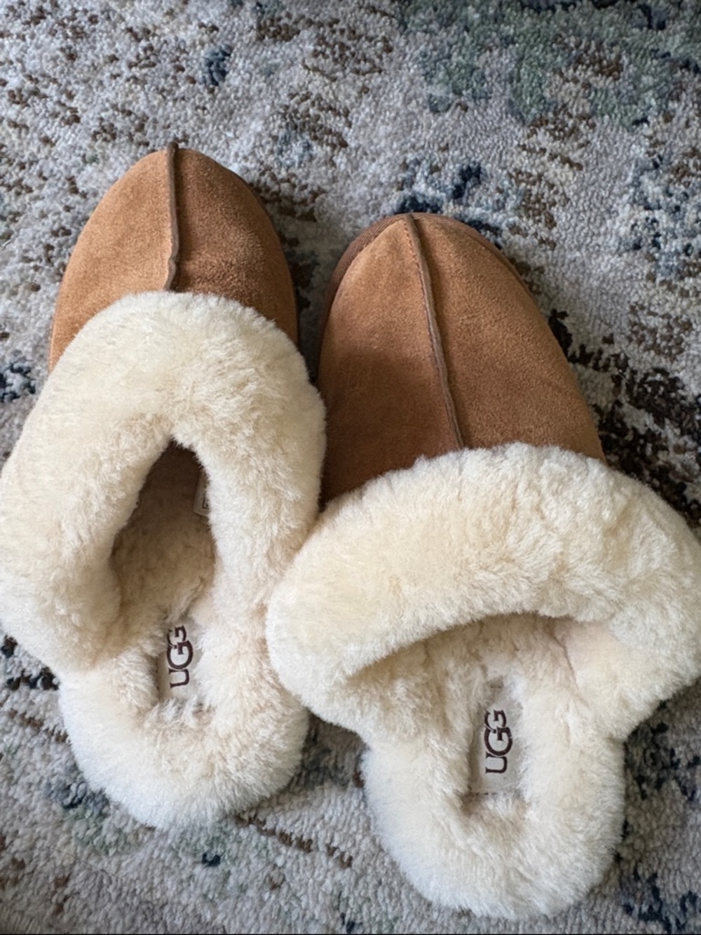 UGG Chestnut Sheepskin Lined Slippers